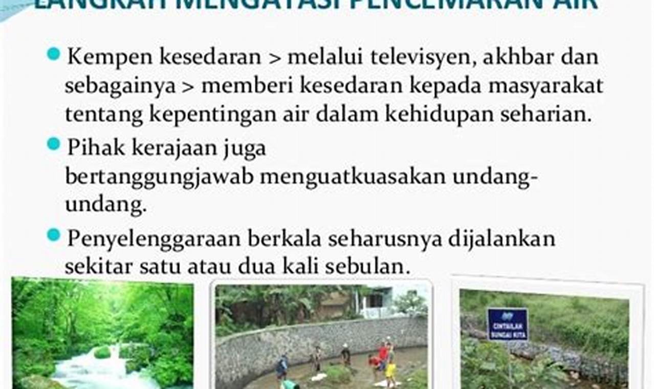 Cara Mengatasi Pencemaran Air